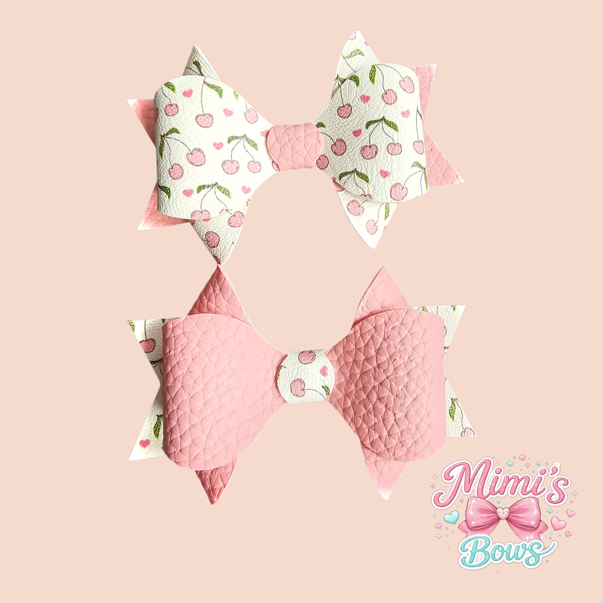 Ickle Cherries Pattern Pink Duo