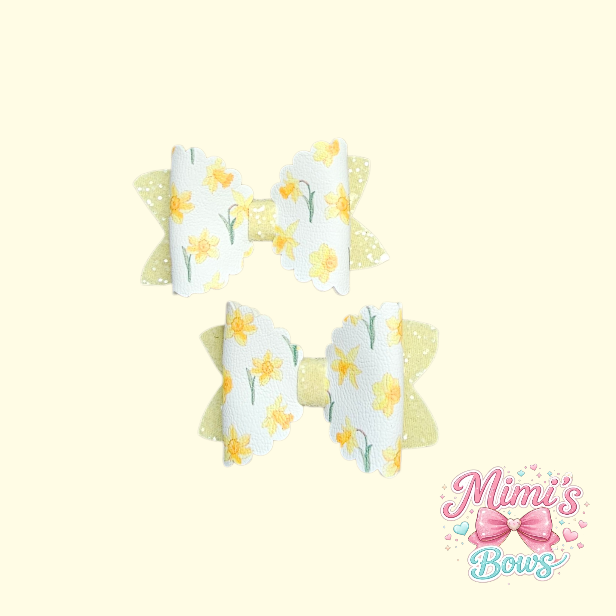 Daffodil Pigtail Bows (2pk)